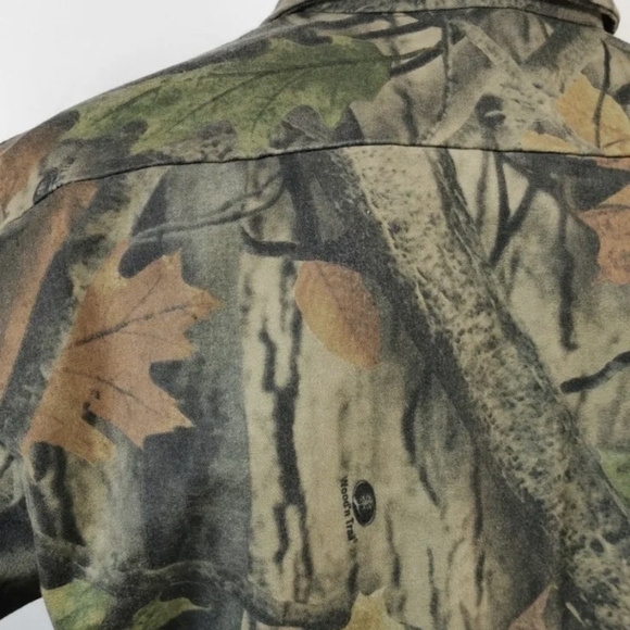 Vintage Codet Wood N Trail Camo Shirt Med Tall Heavy Fabric - Picture 4 of 8